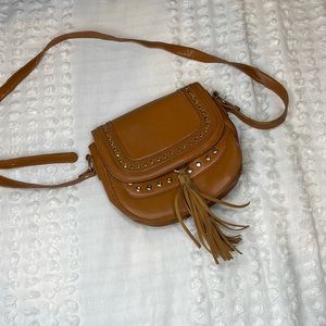 Kiss me Couture brown/tan gold studded purse